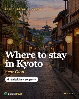 Where to stay in Kyoto, a pickthetravel carousel